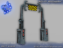 Futuristic Gate Archway Checkpoint
